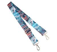 MUELODSIC Correa de Nylon para Bolso de Hombro Ajustable con Hebilla Dorada, Estilo Étnico Cómodo y Resistente para Bolso Messenger y Crossbody Azul