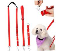 MUELODSIC Correas Ajustables para Aseo y Baño de Perros Cuerdas de Seguridad para Mascotas Pequeñas Accesorio de Sujeción para Patas Traseras Color Rojo