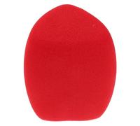 MUELODSIC Cubierta Antiviento para Micrófono de Mano, Funda de Esponja Roja Triangular, Filtro Antipop Reducción de Ruido para Grabación y Locución Profesional, Adaptable para Exteriores