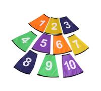 MUELODSIC Cubiertas Protectoras Digitales para Cubos Numerados 1-10, Material Ecológico, Plegables, Uso en Campos de Fútbol y Baloncesto, Set de 10 Unidades