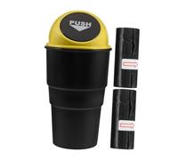 MUELODSIC Cubo de Basura Portátil para Coche con Diseño y Extraíble Soporte para Bolígrafos y Vasos Resistente Fugas Accesorio Estético para Asiento Delantero Oficina y Hogar