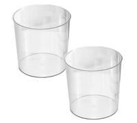 MUELODSIC Cubo de Basura Transparente Grande Multifunción, Plástico Resistente, Capacidad Amplia, para Hogar y Oficina, Adecuado para Cocina, Baño y Dormitorio, Conjunto de 2 Unidades