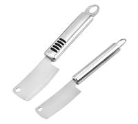 MUELODSIC Cuchillos para Queso 2 Piezas Acero Inoxidable Antideslizantes Mini Cuchilla Multifunción para Cortar Mantequilla y Picar, Utensilios Cocina Hogar y Catering