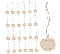 MUELODSIC Decoración De Calabaza Tallada Para Halloween Recortes De Madera Estilo Calabaza Diy Rodajas De Madera Natural Con Para Fiesta