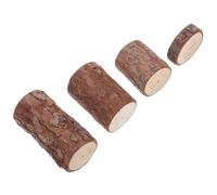 MUELODSIC Decoración Rústica Troncos de Madera para Jaulas de Hámster, 4 Piezas de Madera Natural, Compatibles Proyectos de Bricolaje y Entornos Estimulantes para Mascotas