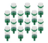 MUELODSIC Dispensador Automático de Agua para Pájaros Pequeños Bebedero Colgante de Plástico Transparente 18 Unidades Adecuado para Jaulas de Periquitos y Loros Accesorio Antihumedad