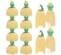 MUELODSIC Dulces de Papel y Almacenamiento de Golosinas Diseño de Piña Dorada 20 Cajas para Regalos de Fiesta en Tienda o Vida Diaria