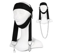 MUELODSIC Entrenador de Cuello y Cabeza con Arnés de Peso para Hombros Gorra Resistente con Acolchado de Neopreno para Entrenamiento de y Fitness Adulto Negro