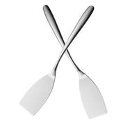 MUELODSIC Espátulas de Cocina de Acero Inoxidable 2 Piezas, Pala para Freír Carne Pulido y Diseño Sencillo, Utensilios Portátiles para Cocinar Filetes y Panqueques