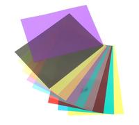 MUELODSIC Filtros de Gel de Iluminación de PVC 03 MM 10 Colores Transparentes Recortables para Lectura Dislexia Láminas Plásticas para Corrección Visual y Proyectos Escolares