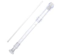 MUELODSIC Flauta Dulce de 8 Agujeros en Tono G, Grabadora Transparente de Plástico Abs para Principiantes, con Guía de Limpieza y Diseño Duradero, Instrumento Musical Escolar para Educación