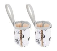 MUELODSIC Funda Protectora Térmica para Biberones de Cuello Estándar, Bolsa Isotérmica Portátil de Tamaño Mediano, Set de 2 Unidades, Acolchada y Resistente para Mantener Leche