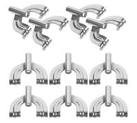 MUELODSIC Ganchos de Garra de Metal para Batería Kit de Montaje de 10 Unidades Color Plateado Accesorios para Batería Repuesto para Bombo Uso Profesional en Instrumentos de Percusión