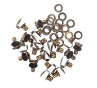 MUELODSIC Ganchos Metálicos para Cordones de Botas 8mm en Latón Antiguo, Kit de Reparación 30 Piezas para Zapatos de Senderismo y Actividades al Aire Libre, Accesorios de