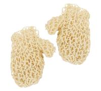 MUELODSIC Guante de Ducha de Sisal para Exfoliación Corporal, Manopla Exfoliante Natural para Limpieza Profunda y Delicada, Adecuado para Baño y Viaje, Paquete de 1 Par