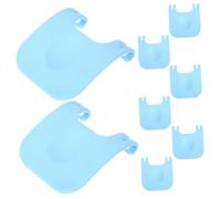 MUELODSIC Hebillas de Jaula de Alambre de Plástico para Conejos y Hámsters, Clips de Fijación Resistentes, 8 Piezas, Color Azul y Transparente, Accesorio para Jaulas Pequeñas de Mascotas