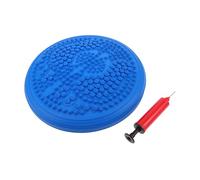 MUELODSIC Inflable Disco de Equilibrio Azul con Bomba Cojín Redondo para Masaje de Pies y Entrenamiento de Balance Plataforma Multifuncional para Yoga Jogging Estático y Ejercicios Casa para