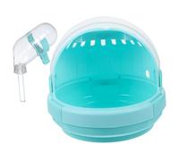 MUELODSIC Jaula Portátil para Hámsters y Mascotas Pequeñas Transporte Ligero y Seguro Caja de Viaje Transpirable para Exteriores Compatible con Jerbos Cobayas y Erizos Diseño Cómodo y