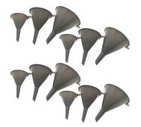 MUELODSIC Juego de 12 Embudos de Plástico para Cocina Aptos para Alimentos 4 Tamaños Apilables Resistentes a Derrames Ideales para Llenar Botellas de Aceite y Recipientes Aptos para