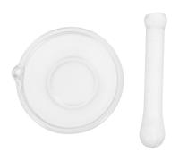 MUELODSIC Juego de Mortero y Pilón de Vidrio Base Engrosada para Uso Laboratorio y Cocina, Cuenco de Molienda Duradero y Estable para Experimentos