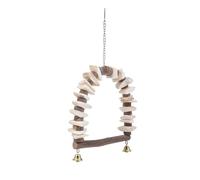 MUELODSIC Juguete Masticable para Loros con Hueso de Sepia Columpio Práctico para Jaulas de Pájaros Accesorio Resistente para y Entretener Mascotas