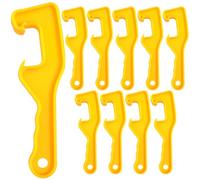 MUELODSIC Llave Abridor de Tapa para Recipientes de Pintura Plástico Resistente Amarillo 10 Piezas Reutilizables Removedor Manual para Baldes de Galón Herramienta Industrial para