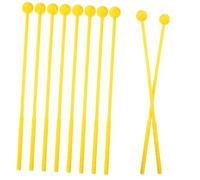 MUELODSIC Mazos de Lengüeta para Percusión, 10 Piezas en Plástico Amarillo, Accesorios para Instrumentos Musicales Portátiles, Recomendados para Niños y Actividades Educativas
