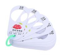 MUELODSIC Medidor de Diámetro de Fruta de Plástico 16 Orificios Regla para Medir Tamaño de Cerezas Arándanos y Frutos Pequeños Herramienta Portátil para Clasificación Precisa en Mercados