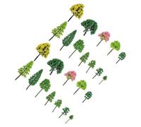 MUELODSIC Modelos de Árboles Miniatura para Diorama DIY, 55 Piezas (3-7 Cm, 5 Unidades por Diseño), Accesorios Decorativos para Mesa de Arena, Adornos en Miniatura y Paisajes Simulados