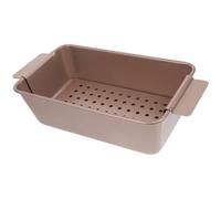 MUELODSIC Molde para Pan de Aluminio Antiadherente 2 Piezas Diseño Colgante en Color Rosa Dorado Apto para Horno Práctico para Pan Tostado Casero y Repostería Doméstica