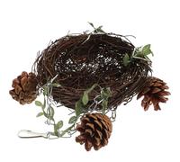 MUELODSIC Nido Colgante de Ratán Natural para Pájaros Cama para Dormir y Columpio para Loros Medianos y Grandes Juguete Decorativo para Jaulas Nido para Cría y Ejercicio de Aves