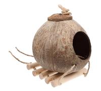 MUELODSIC Nido Colgante para Pájaros Loro Hecho De Cáscara De, Cama De Descanso Natural, Tamaño Mediano, Adecuado para Jaulas y Uso En Interiores, Adecuado para Periquitos y Otras Aves Mascotas