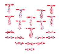 MUELODSIC Pajaritas para Mascotas Ajustables Día de San Valentín Corbatas Estampado de Corazón para Perros y Gatos Accesorios para Collar de 20 Piezas Mixtas Adornos Festivos Lavables y