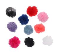 MUELODSIC Pantalla Antiviento para Micrófono de Solapa, 10 Piezas de Parabrisas Peludo, Lavables y Reutilizables, Protección contra Viento para Grabación en Exteriores