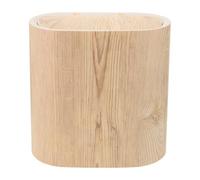 MUELODSIC Papelera Estrecha para Baño con Tapa a Presión de Bambú Natural Diseño Ahorrador de Espacio Alta Capacidad para Cocina Oficina y Salón