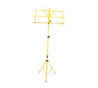 MUELODSIC Para Partituras Ajustable Trípode Plegable Metálico Colorido (amarillo) Altura y Ángulo Regulables Soporte Portátil Para Música y Libros