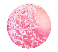 MUELODSIC Paraguas Clásico de Tela Floral 82 Cm Hecho a Mano, Estructura Resistente, Liviano, para Danza Tradicional y Decoración en Bodas, Fiestas y Fotografía Artística