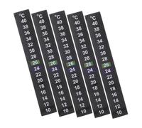 MUELODSIC Pegatina Adhesiva para Termómetro Digital de Acuario 5 Piezas, Tira Lcd Cambio de Color 10-40℃ (50-104℉), Termómetro Adhesivo para Pecera, Medición Precisa Temperatura Agua