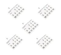 MUELODSIC Pegatinas para Notas de Instrumento Handpan 5 Piezas Blancas Números Accesorios Removibles para Práctica Musical Etiquetas Visuales para Aprendizaje y Entrenamiento de Escalas