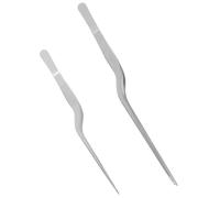 MUELODSIC Pinzas para Cocinar Acero Inoxidable 2 Piezas (16 Cm y 20 Cm) Multifuncionales para Espinas de Pescado y Decoración de Platos Occidentales, Herramientas de Cocina Profesionales