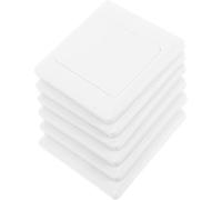 MUELODSIC Placa de pared para cables, cubiertas de enchufes para tomas de corriente white, 6 piezas, PC, a prueba de humedad, para bricolaje y renovación del hogar