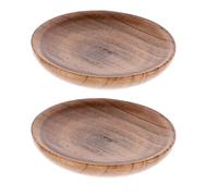 MUELODSIC Platos Pequeños para Salsas de Madera 7,5 Cm, Cuencos para Mojar Condimentos, Tazones para Salsa de Soja, 2 Piezas, Aptos para Barbacoa, Sushi y Cocina Doméstica