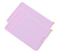 MUELODSIC Porta Tarjetas Adhesivo para Teléfono Móvil 2 Piezas Bolsillo Trasero de Silicona Suave Soporte para Tarjetas de Crédito y Documentos Color Púrpura Compatible Smartphone