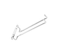 MUELODSIC Portavasos estante almacenamiento de vino botellero pequeño botellero colgante industrial copas de vino botelleros de pie tazas botelleros de pared mostrar bastidor al revés Plata