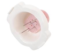 MUELODSIC Protector de Dedos Multifuncional para Cortar Alimentos Soporte de Seguridad para Cocina Guardia Práctico para Rebanar Verduras Accesorio Resistente Rosa y Blanco