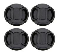 MUELODSIC Protector de Lente de Cámara Paquete de 4 Piezas de Plástico Negro a Prueba de Salpicaduras Gancho, Tapa de Lente de 55 Mm para Cámara para Entusiastas Fotografía