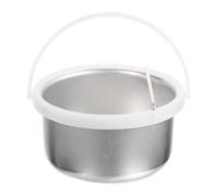 MUELODSIC Recipiente de Cera de Aluminio Resistente al Calor para Derretir Cera Tazón Interior Accesorio para Depilación Profesional Uso en Casa y Salón Diseño Antiadherente Fácil Limpieza
