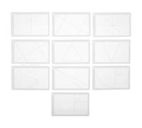 MUELODSIC Regla Acrílica para Dibujo Artístico con Proporción Áurea Herramienta Medidora Multifuncional para Arquitectos y Artistas Plantilla y Divisor de Perspectiva para Composición y