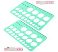 MUELODSIC Regla para Pezones y Plantilla Circular para Lactancia, Herramienta de Medición de Silicona Verde para Madres, Portátil y Precisa, Adecuado para Medir Bridas en Alimentación