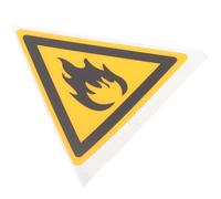 MUELODSIC Señal de Advertencia Inflamable Autoadhesiva de PET Letrero Triangular 100 MM Señal de Precaución para Prevención de Incendios en Fábricas Escuelas y Espacios Públicos